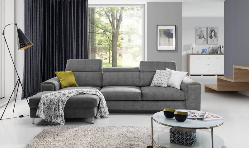 Xlmoebel Ecksofa Schlafsofa mit Polsterung für das Wohnzimmer Eckcouch mit Textilbezug, Hergestellt in Europa Xlmoebel Ecksofa Schlafsofa mit Polsterung für das Wohnzimmer Eckcouch mit Textilbezug, Hergestellt in Europa von Xlmoebel