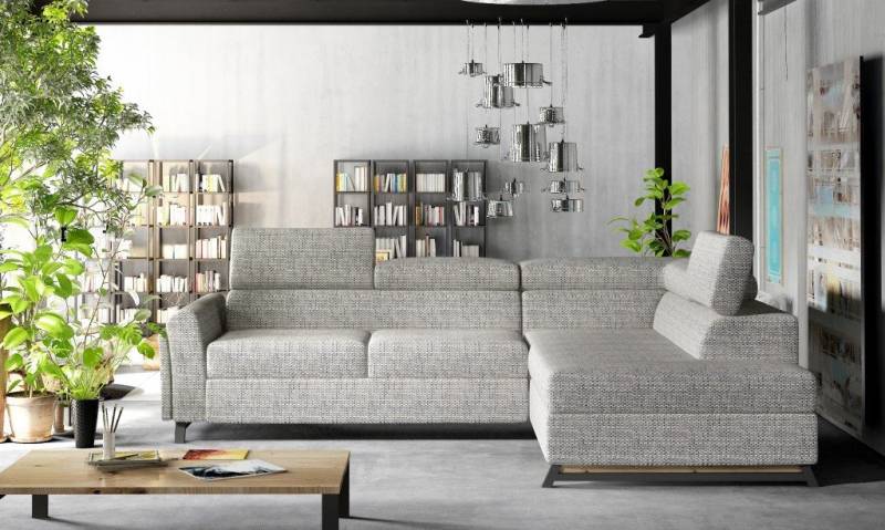 Xlmoebel Ecksofa Sofa Couch Ecksofa Textil Polster Garnitur Wohnlandschaft L-Form, Hergestellt in Europa von Xlmoebel