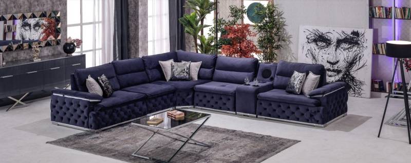 Xlmoebel Ecksofa Sofa in L-Form Chesterfield-Stil italienischen Designer-Möbel, Hergestellt in Europa von Xlmoebel
