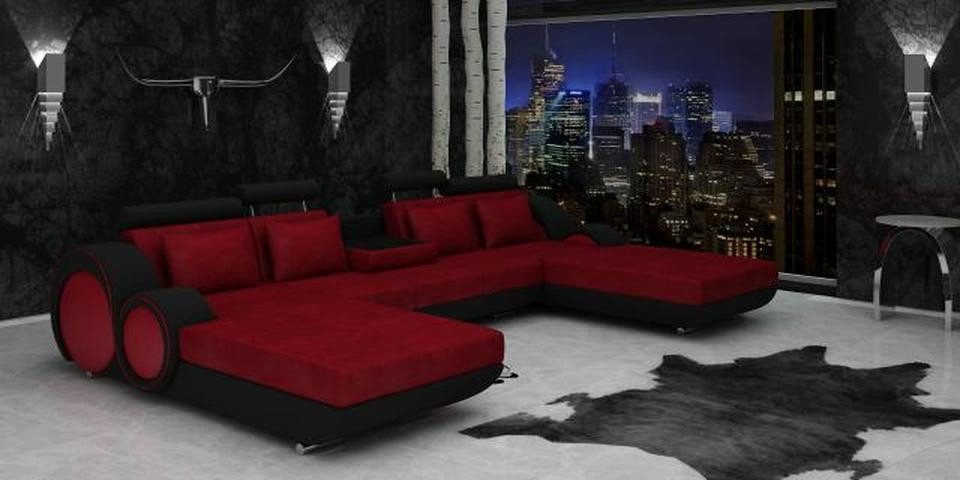 Xlmoebel Wohnlandschaft Stoffsofa Berlin in U-Form mit USB-Ecksofa, Designer-Sofa Garnitur, Hergestellt in Europa von Xlmoebel