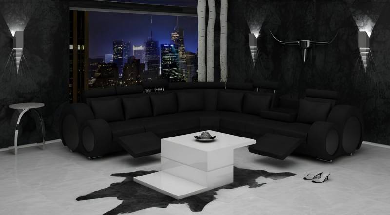 Xlmoebel Ecksofa TEXTILES SOFA mit USB DESIGNERSOFA SET LEDER ECKSOFA WOHNLANDSCHAFT, Hergestellt in Europa von Xlmoebel