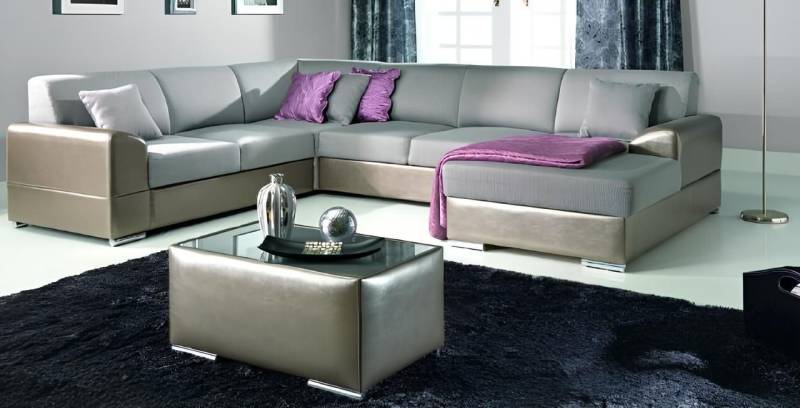 Xlmoebel Ecksofa Textil-Sofa mit Schlaffunktion Oslo FDFH, ECKSOFA TEXTIL POLSTER STOFFSOFA MIT BETTFUNKTION OSLO FDFH, Hergestellt in Europa von Xlmoebel