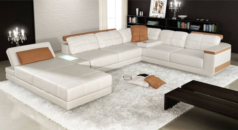 Xlmoebel Wohnlandschaft U-Form Eckcouch Stoff Sofas Modernes Design Wohnlandschaft Schlafcouch, 1 Teile, Hergestellt in Europa von Xlmoebel