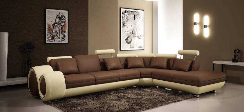 Xlmoebel Ecksofa Vielseitiges Ledersofa Sitzpolster Wohnzimmer Lederensemble Sofa Couch, Hergestellt in Europa von Xlmoebel