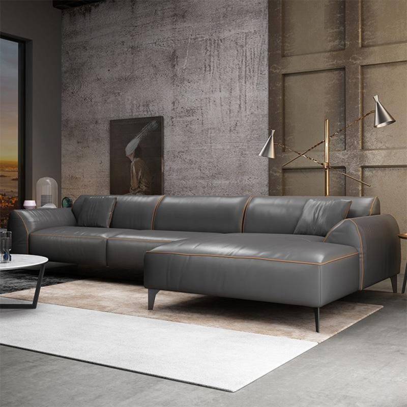 Xlmoebel Ecksofa Wohnlandschaft Sofa Polsterung Stoff Leder Sitzgruppe Ecksofa L-Form, Hergestellt in Europa von Xlmoebel