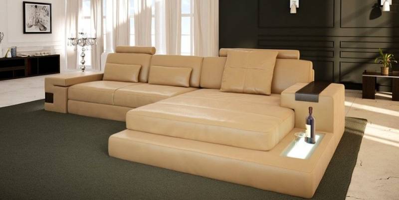 Xlmoebel Ecksofa Wohnlandschaft aus Leder in L-Form mit großem XXL-Sofa +, Hergestellt in Europa von Xlmoebel