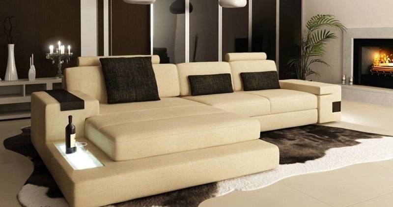 Xlmoebel Ecksofa Wohnlandschaft in L-Form mit extragroßem XXL-Textil-Sofa, Hergestellt in Europa von Xlmoebel
