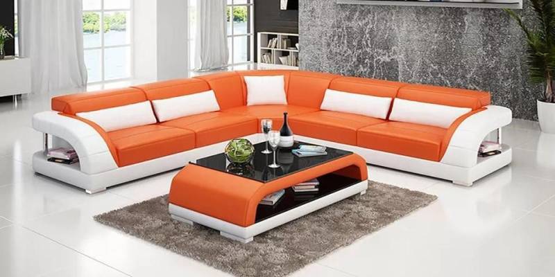 Xlmoebel Ecksofa Wohnzimmer Ledersofa Polsterecke Design Couch Ledergarnitur, Hergestellt in Europa von Xlmoebel