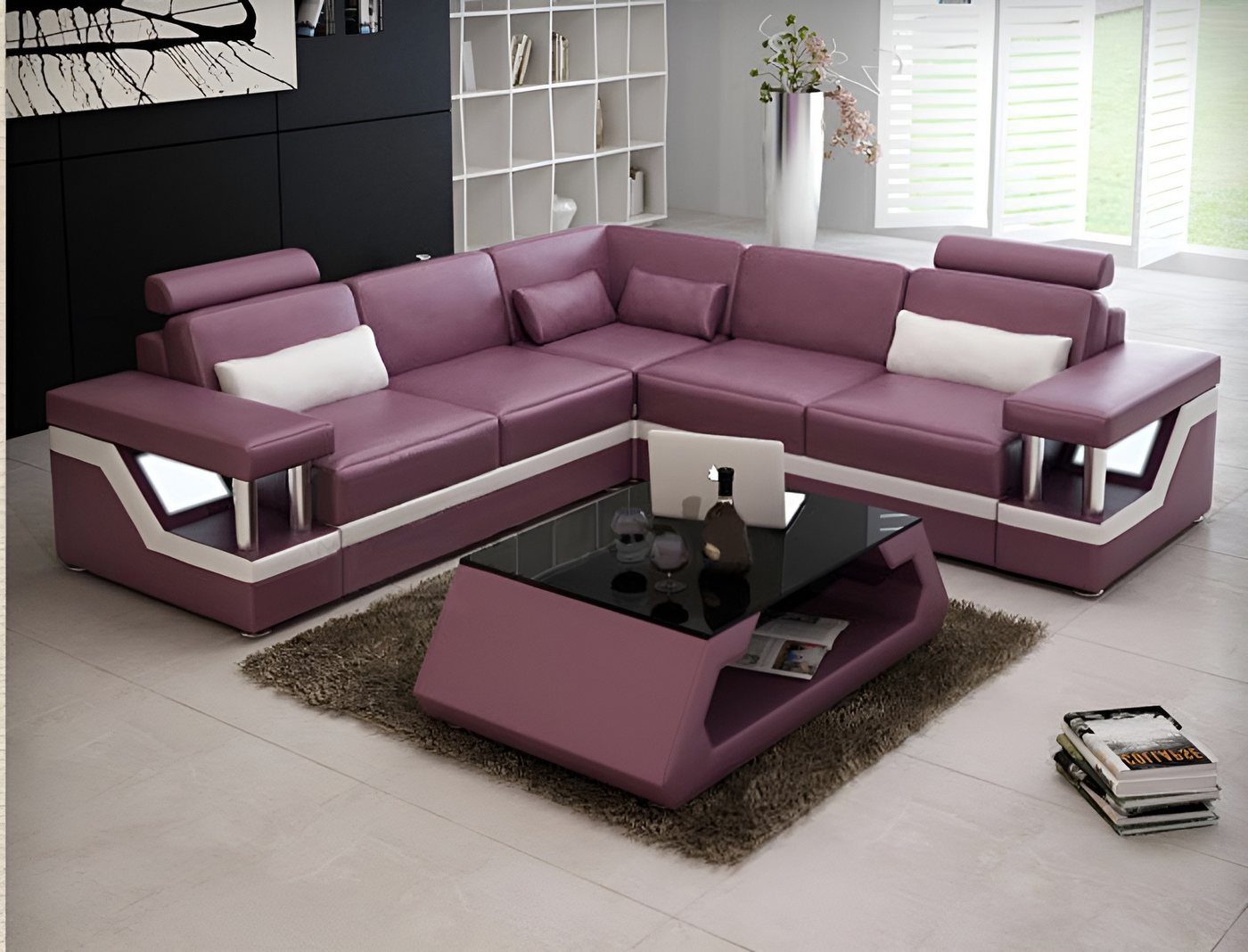 Xlmoebel Ecksofa XXL Ledersofa mit USB Eckcouch Leder Sofa in L-Form Luxus, Hergestellt in Europa Xlmoebel Ecksofa XXL Ledersofa mit USB Eckcouch Leder Sofa in L-Form Luxus, Hergestellt in Europa von Xlmoebel