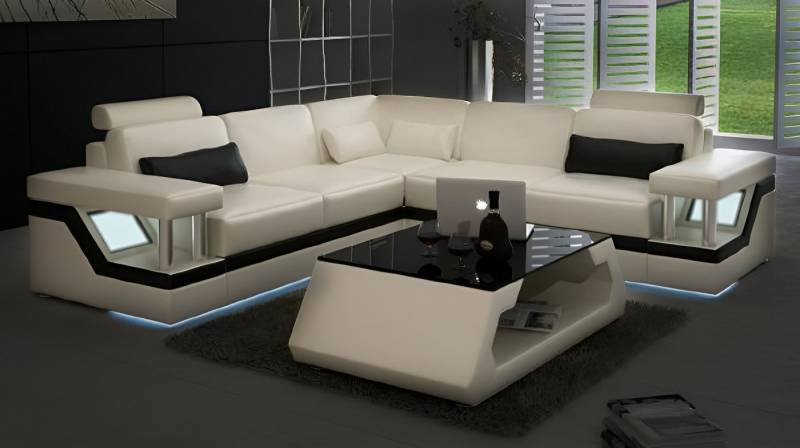 Xlmoebel Ecksofa XXL Ledersofa mit USB Eckcouch Leder Sofa in L-Form Luxus, Hergestellt in Europa von Xlmoebel