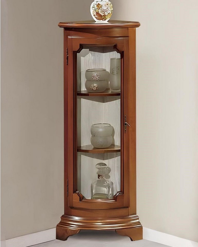 Xlmoebel Eckvitrine Luxus Braun Klassische Eck Vitrine Vitrinen Sofort Hergestellt in Italy von Xlmoebel
