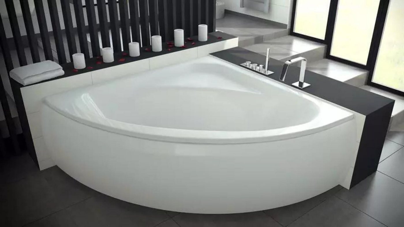 Xlmoebel Eckwanne Weiße Acryl-Eckwanne für ein modernes Badezimmer, (1-tlg), Hergestellt in Europa von Xlmoebel