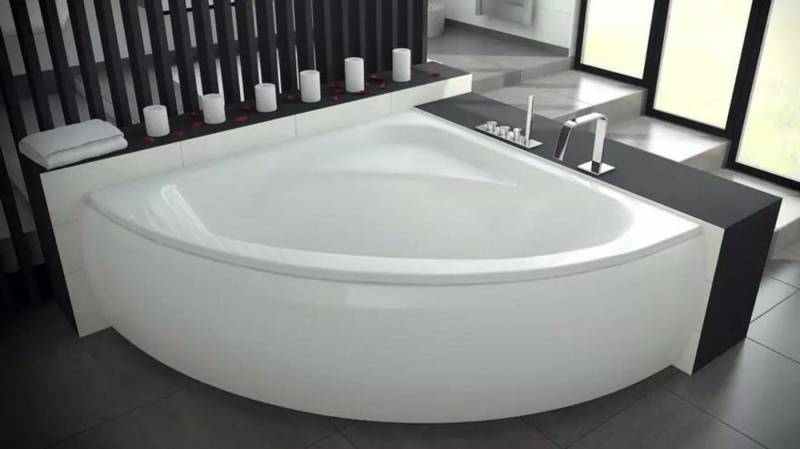 Xlmoebel Eckwanne Weiße Acryl-Eckwanne für ein modernes Badezimmer, (1-tlg), Hergestellt in Europa von Xlmoebel