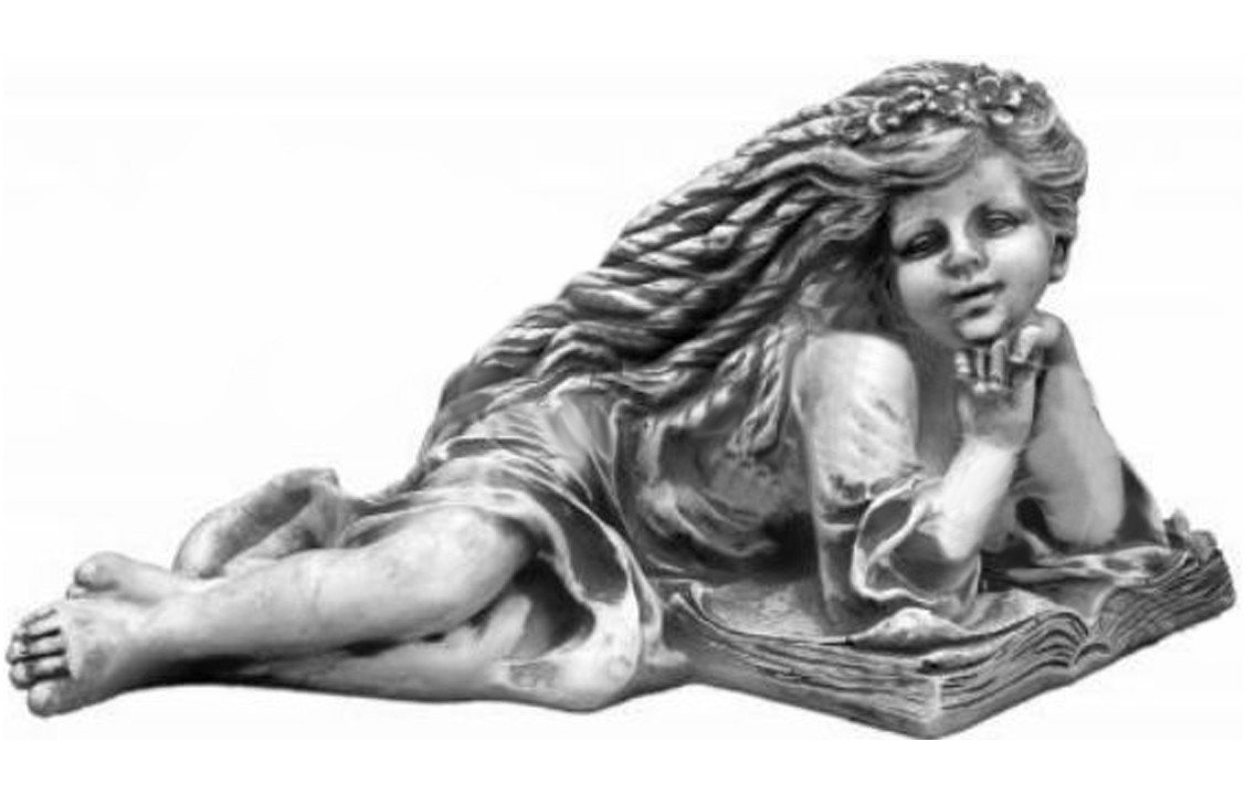 Xlmoebel Engelfigur Garten 26cm Skulptur aus Steinguss für den Teich Engelsfigur (Engelfigur), Hergestellt in Europa von Xlmoebel