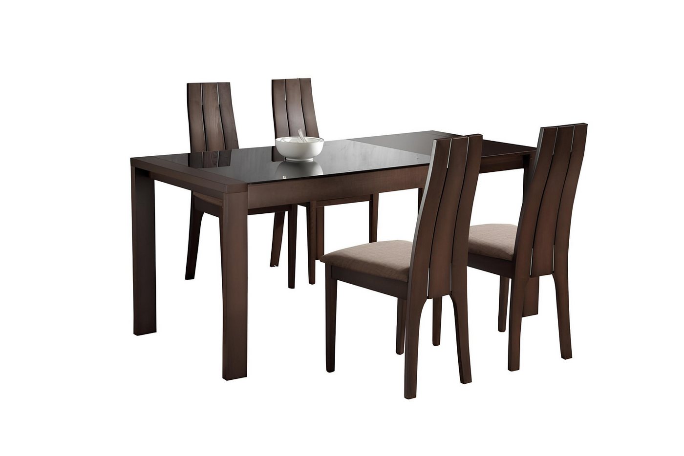 Xlmoebel Essgruppe Designer Esstisch-Set aus Holz und Glas mit vier Stühlen, Hergestellt in Europa Xlmoebel Essgruppe Designer Esstisch-Set aus Holz und Glas mit vier Stühlen, Hergestellt in Europa von Xlmoebel