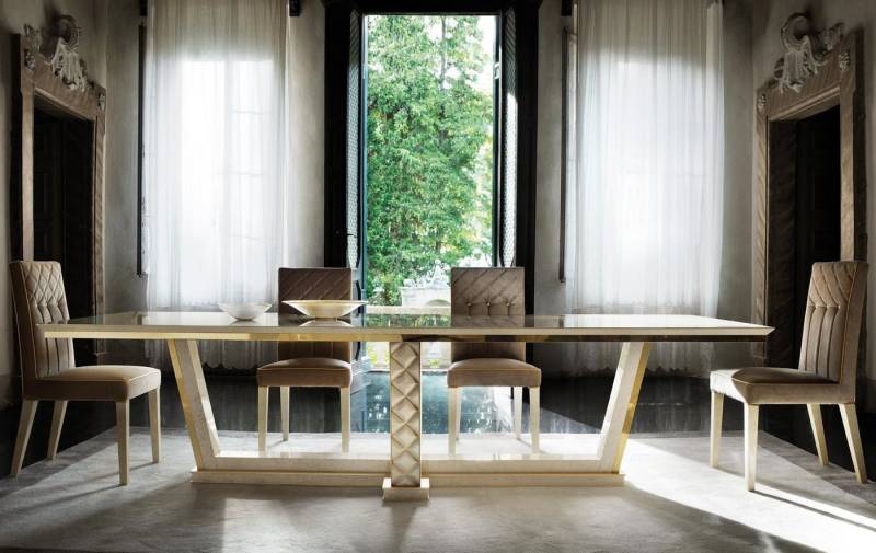 Xlmoebel Essgruppe Esstisch + 8 Stühle Esszimmer Tisch Rokoko Barock Jugendstil royal, (8-tlg., Esstisch + 8 Stuehlen), Hergestellt In Italy von Xlmoebel