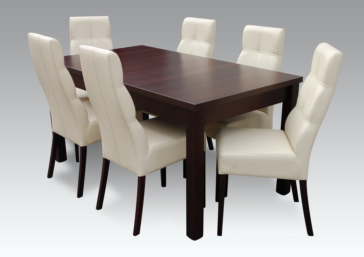 Xlmoebel Essgruppe Esstisch-Set mit 6 Stühlen - Esszimmermöbel Essgruppe-Tischset, (Essgruppe S18-K63 Tisch+ 6 Sthle Set), Hergestellt in Europa von Xlmoebel