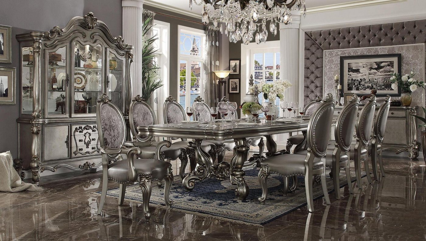 Xlmoebel Esszimmer-Set Esszimmer Set Tisch 10x Stühle Anrichte Kommode 13tlg.Gruppe, (13-St., Esstisch + 10x Stühle + Kommode + Anrichte), Hergestellt in Europa von Xlmoebel