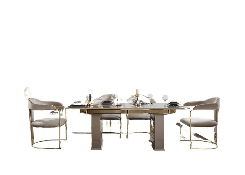 Xlmoebel Essgruppe Esszimmermöbel-Set mit Esstisch und 4 Stühlen aus Holz - 5-teiliges, (5tlg. Esszimmer Set (Esstisch+4x Stühle), Hergestellt in Europa von Xlmoebel