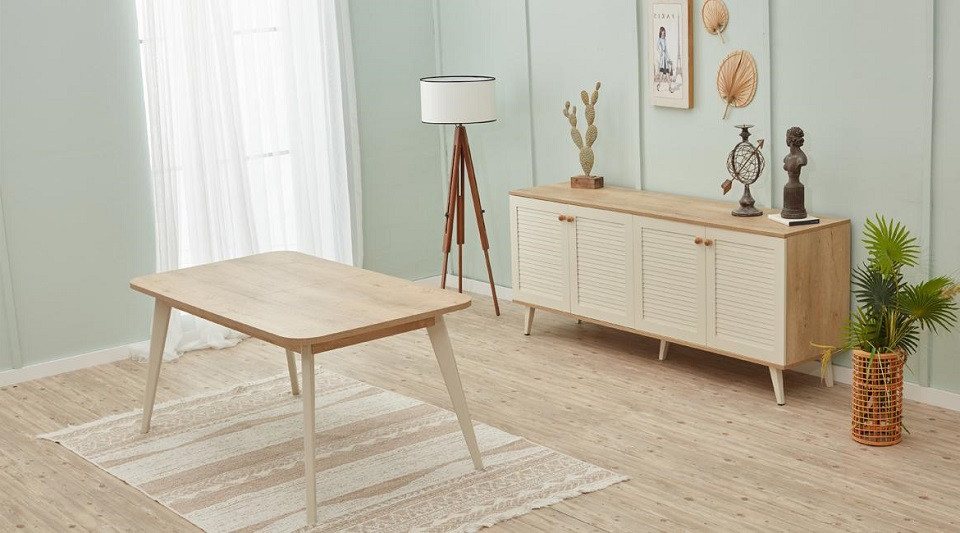 Xlmoebel Esszimmer-Set Esszimmermöbel-Set mit modernem Esstisch und Anrichte im, (2tlg. Esszimmer Set(Esstisch + Anrichte), Hergestellt in Europa von Xlmoebel