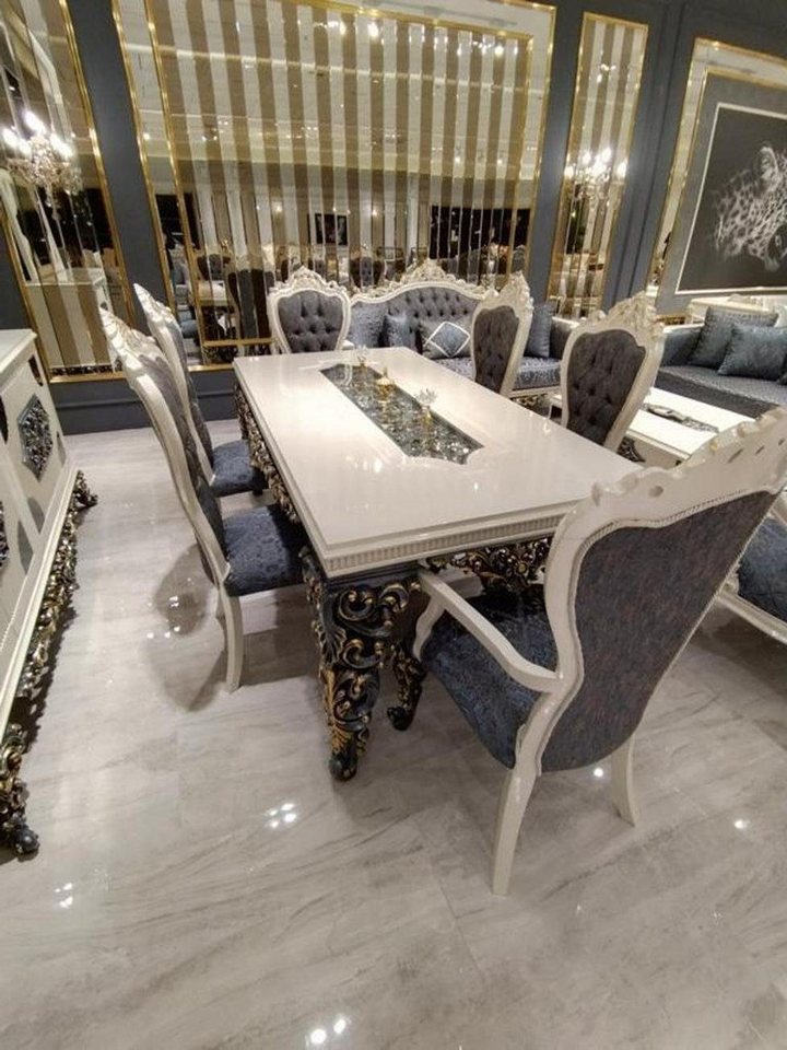 Xlmoebel Essgruppe Fabelhaftes Esszimmer Ensemble Eleganter Esstisch mit 4 Stühlen Set, (5-tlg., 1x Esstisch + 4x Stühle), Hergestellt in Europa von Xlmoebel