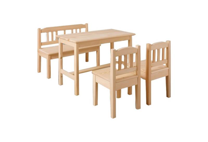Xlmoebel Essgruppe Kinderstuhl und Tisch Set für Kinderzimmer 4-teilig Kinder Sitzgruppe, Hergestellt in Europa von Xlmoebel