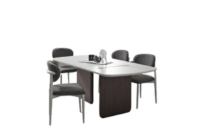Xlmoebel Essgruppe Luxuriöse Holz-Esszimmereinrichtung mit rundem Esstisch und 4 Stühlen, (5tlg.Set(Esstisch + 4x Stüehle), Hergestellt in Europa von Xlmoebel