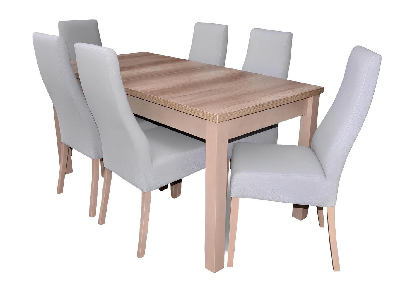 Xlmoebel Essgruppe Luxuriöses Esszimmer-Ensemble mit Esstisch und 6 Stühlen - 7-teiliges, (7tlg. Esszimmer Set (Esstisch + 6x Stühle), Hergestellt in Europa von Xlmoebel