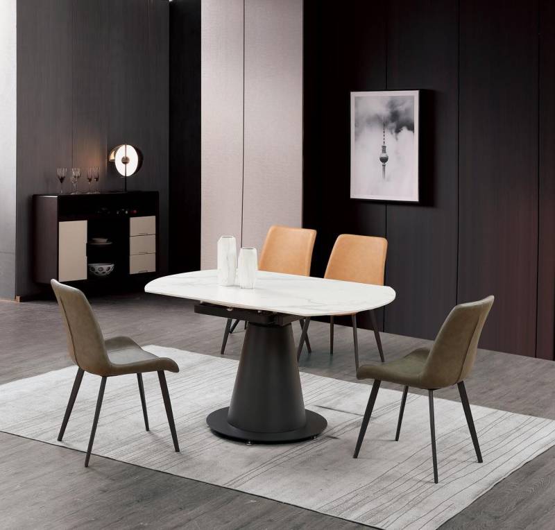 Xlmoebel Essgruppe Neue 5-teilige Esszimmermöbel mit Esstisch und 4 Stühlen Set, (5-tlg., 5tlg. Esszimmer Set (Esstisch + 4x Stühle), Hergestellt in Europa von Xlmoebel