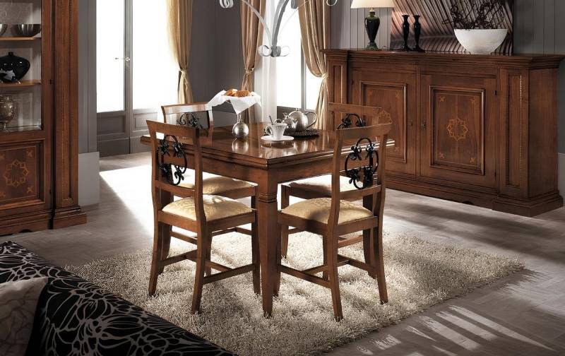 Xlmoebel Essgruppe Neue Essgruppe mit 5-teiligem Tischset: Esstisch mit 4 Stühlen, (5tlg. Esszimmer Set (Esstisch + 4x Stühle), Hergestellt in Europa von Xlmoebel