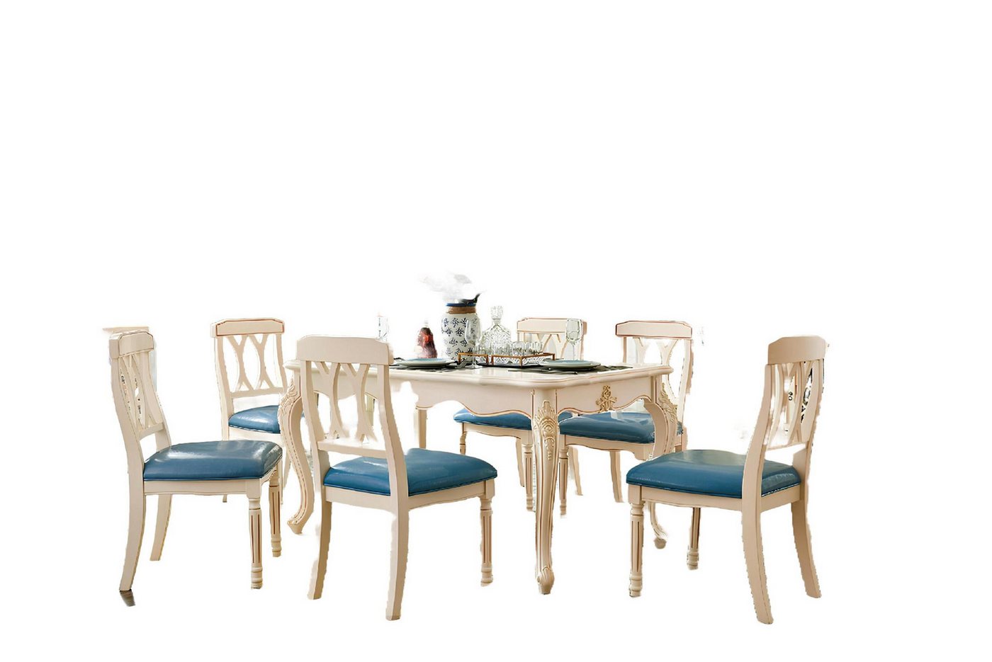 Xlmoebel Essgruppe Neues 7-teiliges Esszimmer-Set aus Holz mit Esstisch 6 Stühlen, Hergestellt in Europa Xlmoebel Essgruppe Neues 7-teiliges Esszimmer-Set aus Holz mit Esstisch 6 Stühlen, Hergestellt in Europa von Xlmoebel
