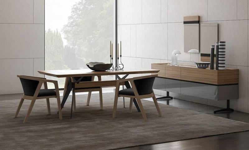 Xlmoebel Esszimmer-Set Neues 8-teiliges Esszimmer-Ensemble in luxuriösem Stil mit Esstisch, (8-St., Esszimmer Set 8tlg (Esstisch + 4x Stühle + Sideboard + 2xSpiegel), Hergestellt in Europa von Xlmoebel
