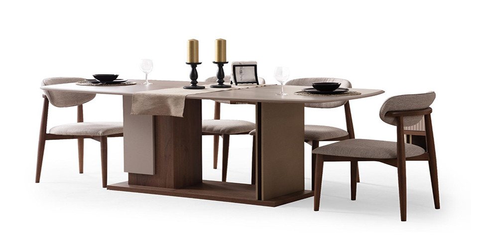 Xlmoebel Essgruppe Neues modernes 5-teiliges Esszimmer-Set mit Esstisch und 4 Stühlen, (5-tlg., 5tlg.Esszimmer Set(Esstisch+4x Stühle), Hergestellt in Europa von Xlmoebel