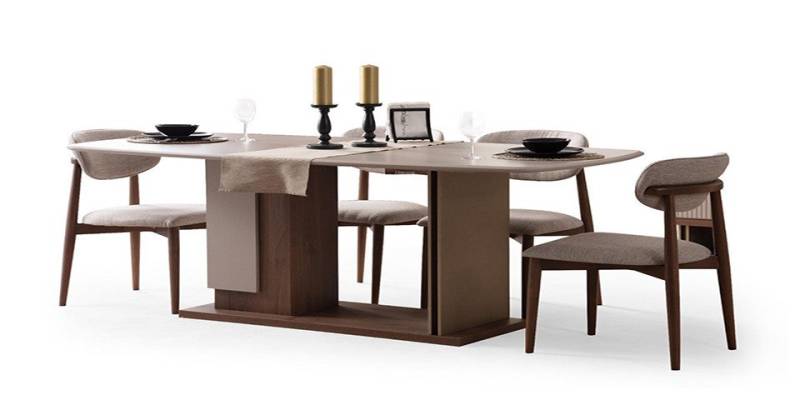 Xlmoebel Essgruppe Neues modernes 5-teiliges Esszimmer-Set mit Esstisch und 4 Stühlen, (5-tlg., 5tlg.Esszimmer Set(Esstisch+4x Stühle), Hergestellt in Europa von Xlmoebel