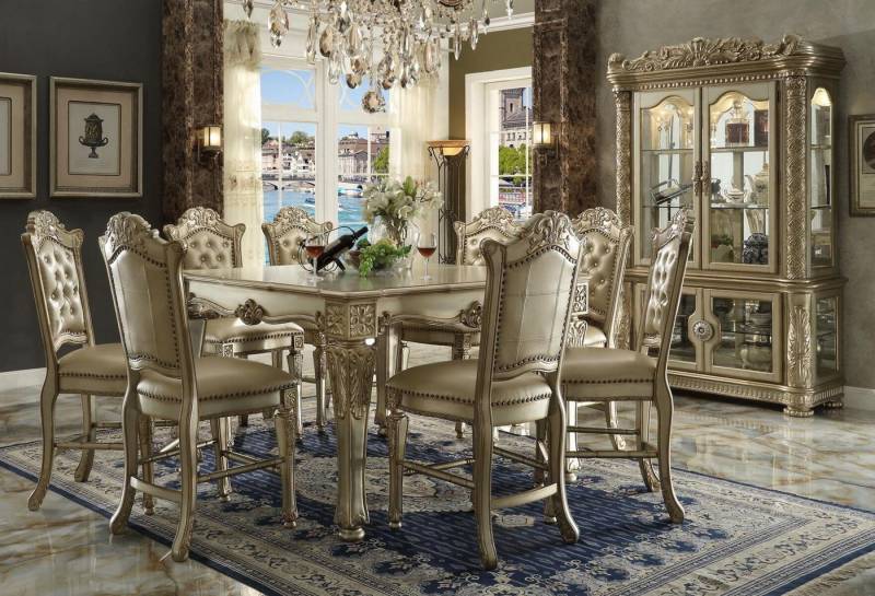 Xlmoebel Essgruppe Set Esstisch + 8 Stühle Esszimmer Ess Gruppe Holz Tisch 9tlg, (9-tlg., Esstisch + 8x Stühle), Hergestellt in Europa von Xlmoebel