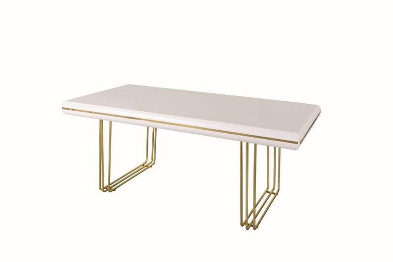 Xlmoebel Esstisch Luxus Esstisch Tisch Esszimmer Tische Metall Design Küchentisch Weiß (1-St., Esstisch), Hergestellt in Europa von Xlmoebel