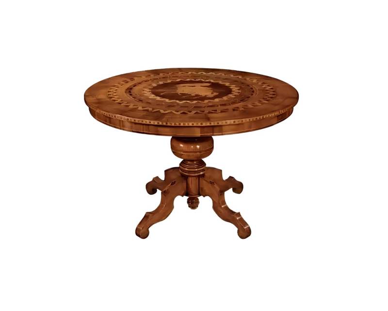 Xlmoebel Esstisch Runder Esstisch für das Esszimmer in klassischem braunem Design (1-St., Esstisch), Hergestellt in Europa von Xlmoebel