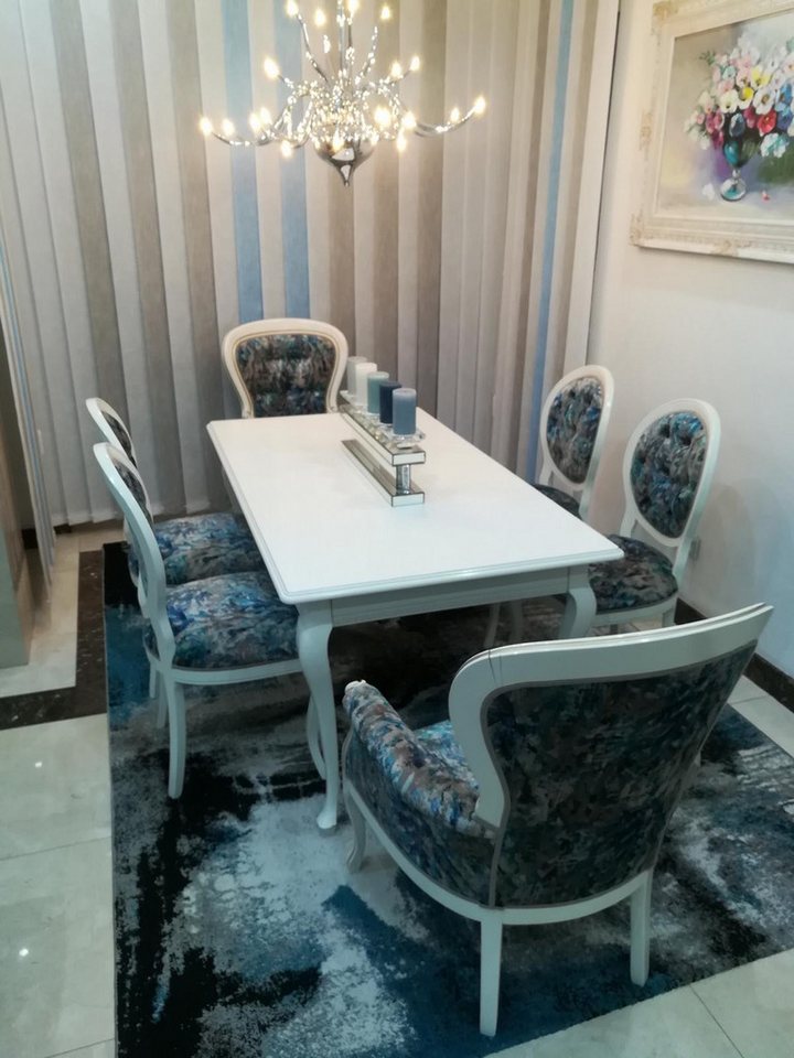 Xlmoebel Essgruppe Designer Esstisch mit Sitz- und Lehnstühlen - Tisch und 6 Stühle Set, Hergestellt in Europa Xlmoebel Essgruppe Designer Esstisch mit Sitz- und Lehnstühlen - Tisch und 6 Stühle Set, Hergestellt in Europa von Xlmoebel