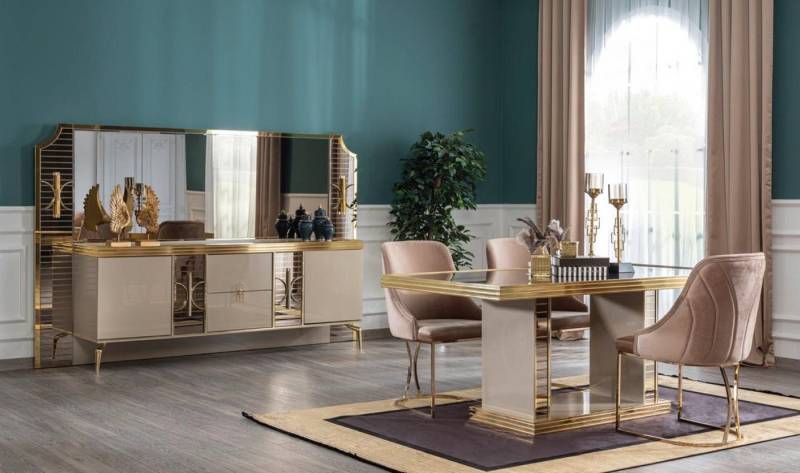 Xlmoebel Esszimmer-Set Esszimmer-Möbel-Set mit einem Tisch, vier Stühlen SOFORT, (Tisch / Anrichte / Stuhl), Hergestellt in Europa von Xlmoebel