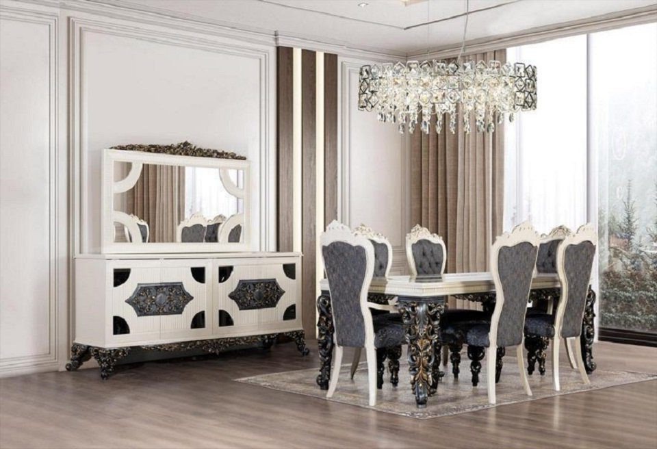 Xlmoebel Esszimmer-Set Esszimmergruppe Klassischer Tisch 7-teiliges Set neu, (7-St., 1x Esstisch + 6x Stühle), Hergestellt in Europa von Xlmoebel