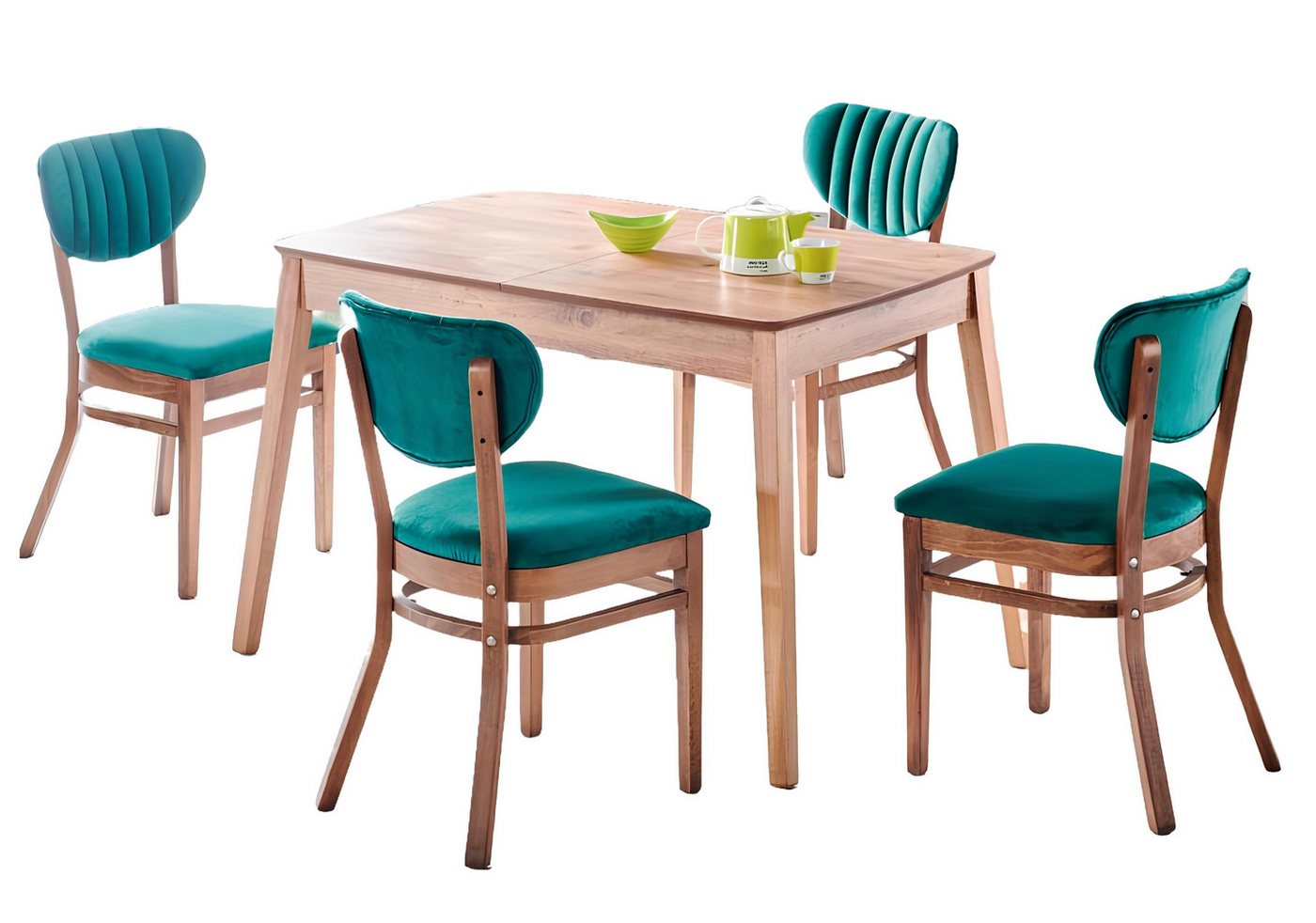 Xlmoebel Esszimmer-Set Hochwertiges Esszimmer-Ensemble mit Esstisch und 4 Stühlen - 5-teilige, (5-St., 5TLG ESSZIMMER SET (ESSTISCH + 4X STÜHLE), Hergestellt in Europa von Xlmoebel