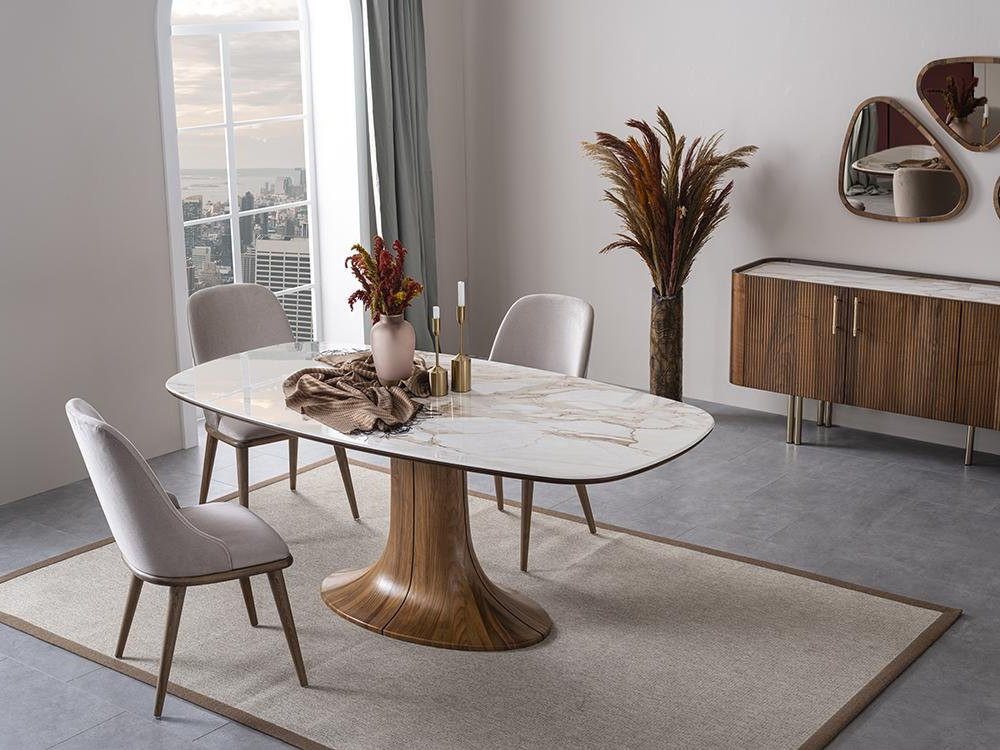 Xlmoebel Esszimmer-Set Luxuriöser Esszimmertisch mit 4 Stühlen - Exklusive Einrichtung, (5-St., Esszimmer Set 5tlg (Esstisch + 4x Stühle), Hergestellt in Europa von Xlmoebel