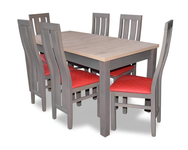 Xlmoebel Esszimmer-Set Neues 7-teiliges Esszimmer Ensemble mit Esstisch und 6 Stühlen, (7tlg. Esszimmer Set (Esstisch + 6x Stühle), Hergestellt in Europa von Xlmoebel