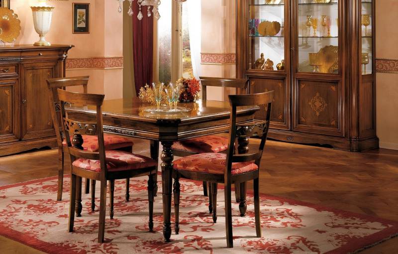 Xlmoebel Esszimmer-Set Set Ess Gruppe Holz Tisch Tische 5tlg Komplett Set Esstisch 4 Stühle, (5tlg. Esszimmer Set (Esstisch + 4x Stühle), Hergestellt in Europa von Xlmoebel
