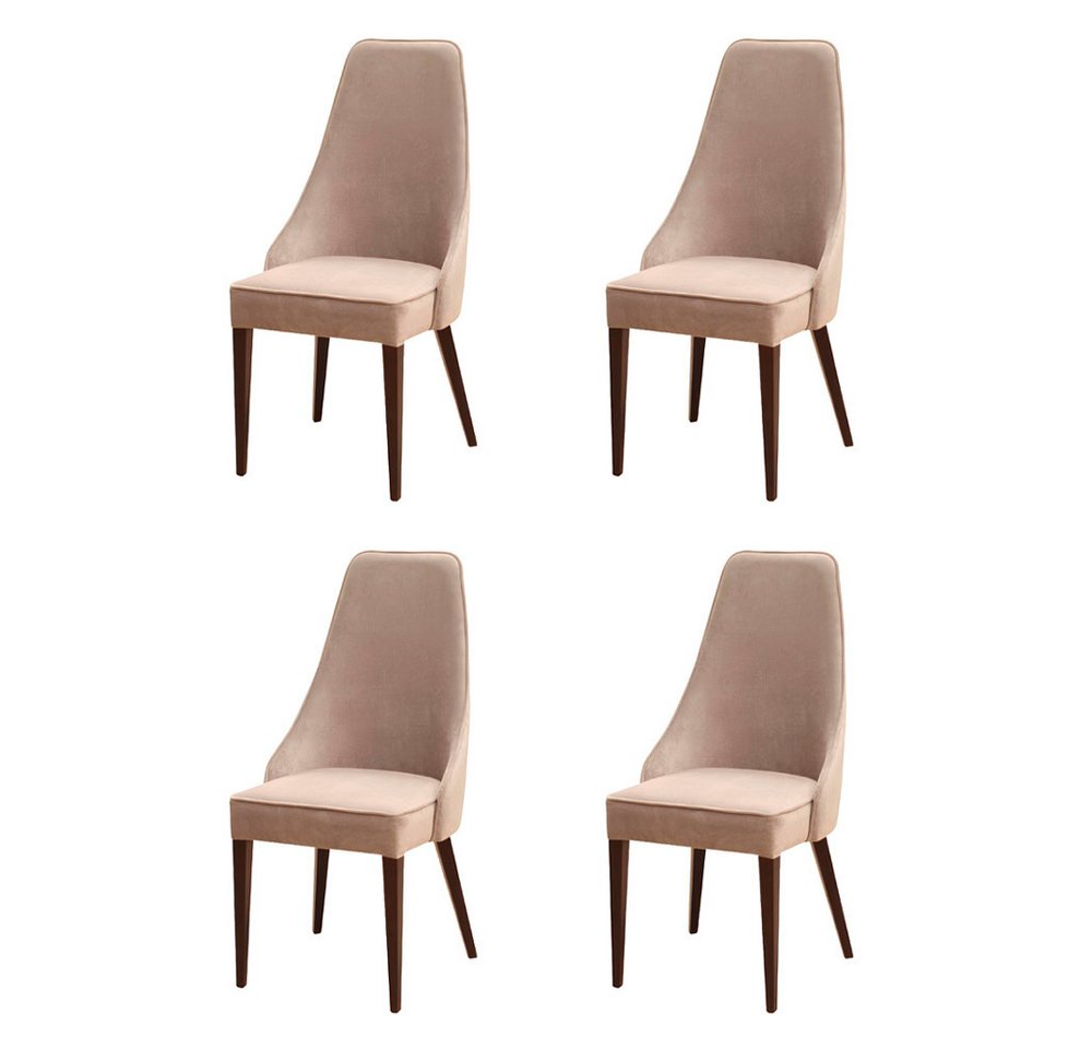 Xlmoebel Esszimmerstuhl 4er Stuhlset aus Holz mit Leder- und Stoffbezug für Wohnzimmer, Hergestellt in Europa Xlmoebel Esszimmerstuhl 4er Stuhlset aus Holz mit Leder- und Stoffbezug für Wohnzimmer, Hergestellt in Europa von Xlmoebel