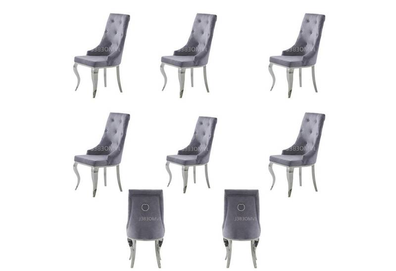 Xlmoebel Esszimmerstuhl 6 Stück Stühle Chesterfield Designer Polsterstühle Sitzbezüge Textil, Hergestellt in Europa von Xlmoebel