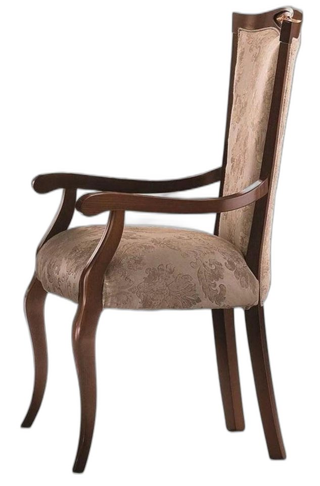 Xlmoebel Armlehnstuhl Couchstuhl Braun Stil Wohnraum Essbereich Holz Sitzmöbel Polsterung, Hergestellt in Europa von Xlmoebel