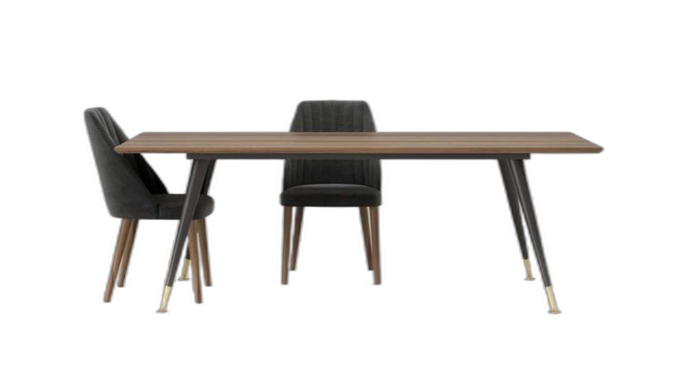 Xlmoebel Esszimmerstuhl Eleganter grauer Küchenstuhl mittlerer Weichheit aus Holz (1 St), Hergestellt in Europa von Xlmoebel