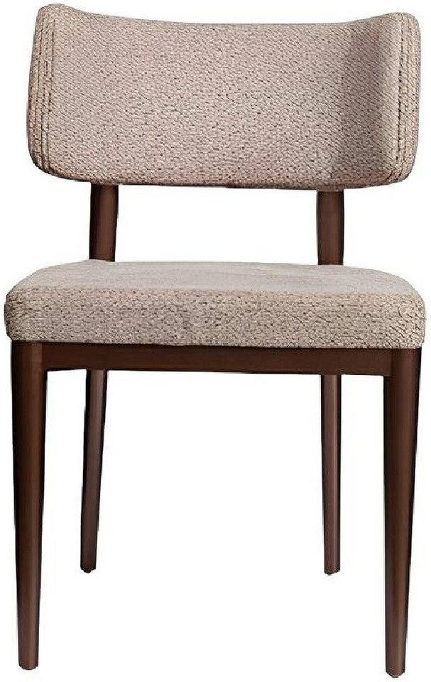 Xlmoebel Polsterstuhl Hochwertiger Textilstuhl in Beige mit Holzbeinen für das Esszimmer, Hergestellt in Europa Xlmoebel Polsterstuhl Hochwertiger Textilstuhl in Beige mit Holzbeinen für das Esszimmer, Hergestellt in Europa von Xlmoebel