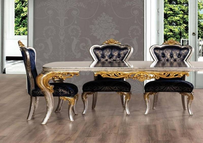 Xlmoebel Esszimmerstuhl Luxus Esszimmerstuhl 1x Stuhl Holz Esszimmer Stil Barock Rokoko (1 St), Hergestellt in Europa von Xlmoebel